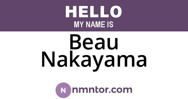 Beau Nakayama