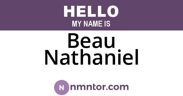 Beau Nathaniel