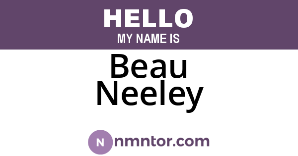 Beau Neeley
