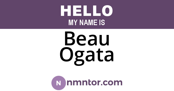 Beau Ogata