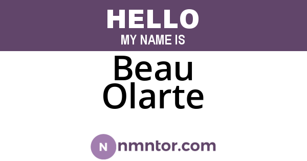 Beau Olarte