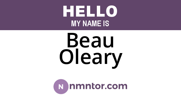 Beau Oleary