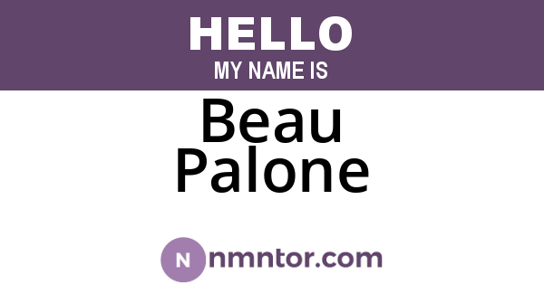 Beau Palone