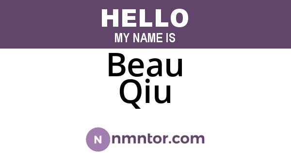 Beau Qiu