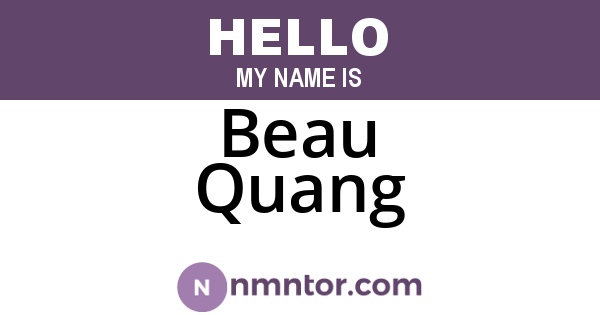 Beau Quang