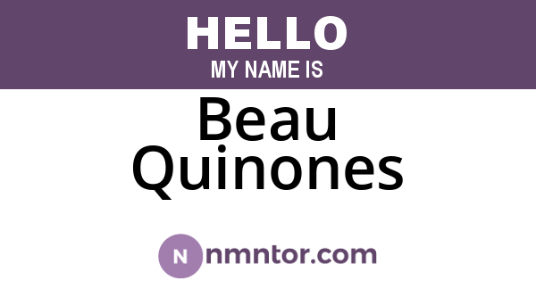 Beau Quinones