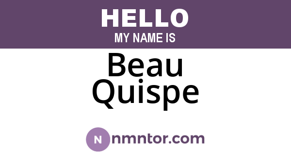 Beau Quispe