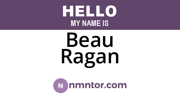 Beau Ragan