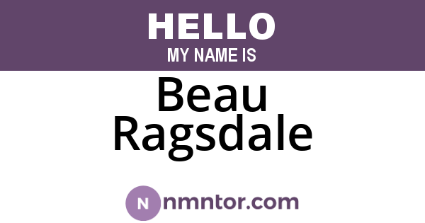 Beau Ragsdale
