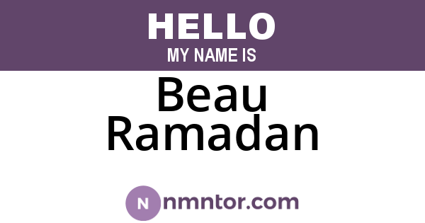 Beau Ramadan