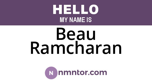 Beau Ramcharan