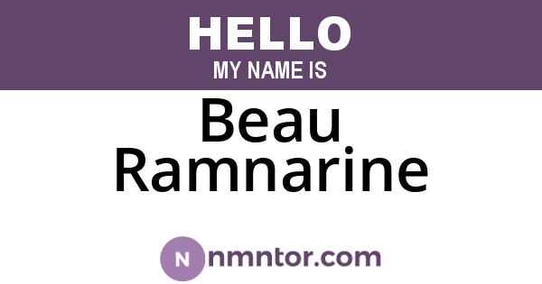 Beau Ramnarine