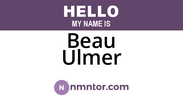 Beau Ulmer