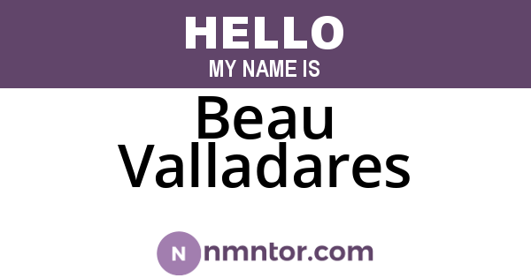 Beau Valladares