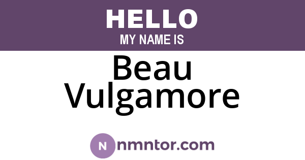 Beau Vulgamore