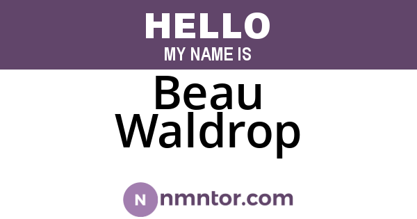 Beau Waldrop
