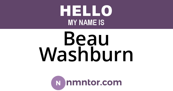 Beau Washburn