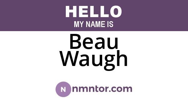 Beau Waugh