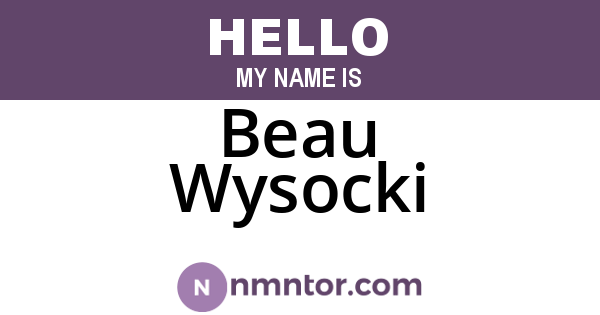 Beau Wysocki