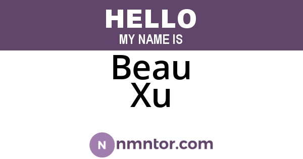 Beau Xu