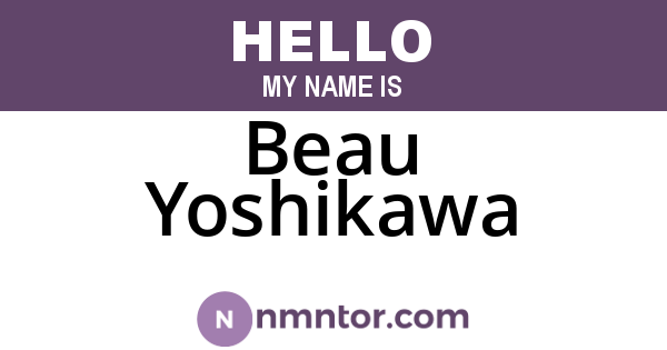Beau Yoshikawa
