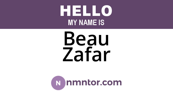Beau Zafar