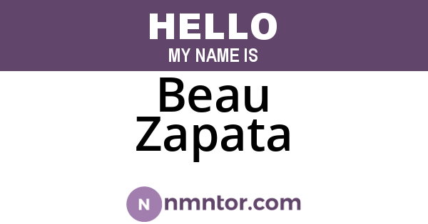 Beau Zapata