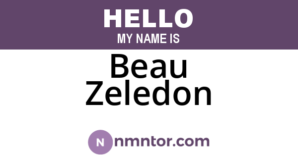 Beau Zeledon
