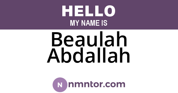 Beaulah Abdallah