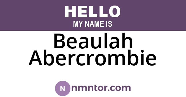 Beaulah Abercrombie