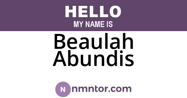 Beaulah Abundis