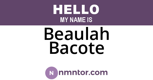 Beaulah Bacote