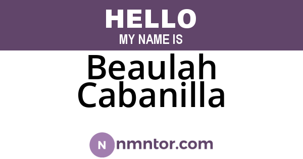 Beaulah Cabanilla