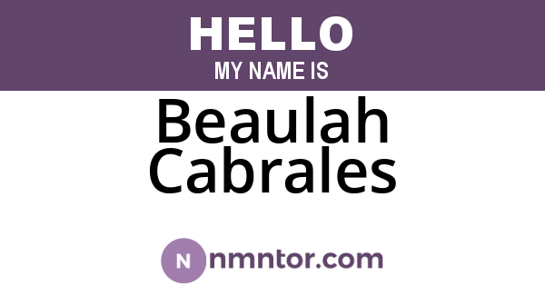 Beaulah Cabrales