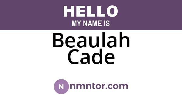 Beaulah Cade