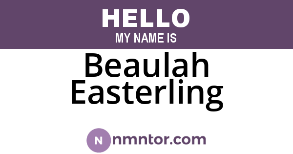 Beaulah Easterling