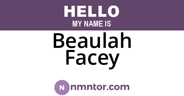 Beaulah Facey