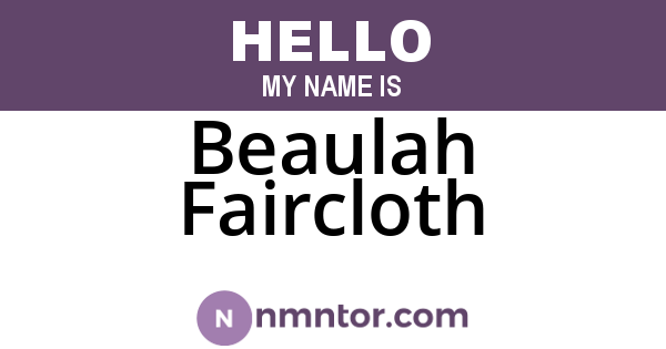 Beaulah Faircloth