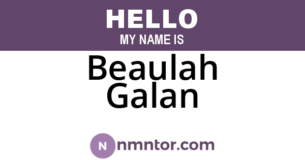 Beaulah Galan