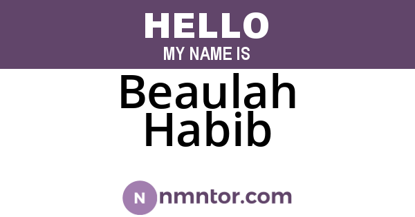Beaulah Habib