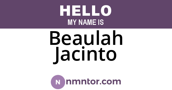 Beaulah Jacinto