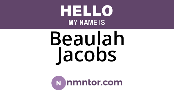 Beaulah Jacobs