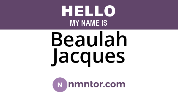 Beaulah Jacques