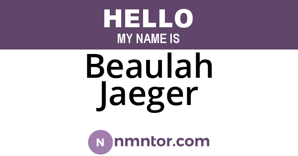 Beaulah Jaeger