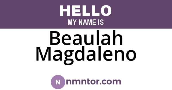 Beaulah Magdaleno
