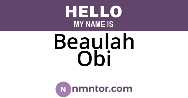 Beaulah Obi