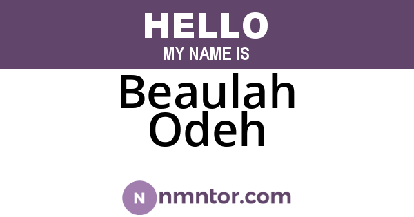Beaulah Odeh