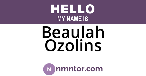 Beaulah Ozolins