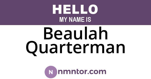 Beaulah Quarterman
