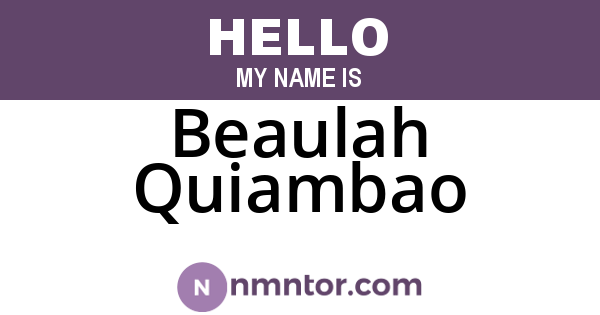 Beaulah Quiambao
